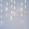 ICICLE, 56 LED 5mm WITH 14 SNOWFLAKES 11cm, 3.4V ADAPTOR, TRANSPARENT WIRE, WHITE LED, H80xW300cm, LEAD WIRE 3m, IP44 600-11446