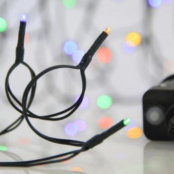 LINE, 100 LED 3mm, 31V ADAPTOR WITH 8 MULTIFUNCTIONS, GREEN WIRE, MULTICOLORED LED PER 5cm, LEAD WIRE 3m, IP44 600-11502 LINE, 100 LED 3mm, 31V ADAPTOR WITH 8 MULTIFUNCTIONS, GREEN WIRE, MULTICOLORED LED PER 5cm, LEAD WIRE 3m, IP44 600-11502