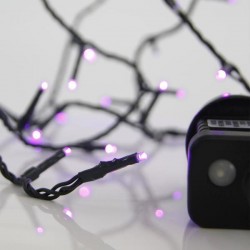 LINE, 100 LED 3mm, 31V ADAPTOR WITH 8 MULTIFUNCTIONS, GREEN WIRE, PURPLE LED PER 5cm, LEAD WIRE 3m, IP44 600-11504 LINE, 100 LED 3mm, 31V ADAPTOR WITH 8 MULTIFUNCTIONS, GREEN WIRE, PURPLE LED PER 5cm, LEAD WIRE 3m, IP44 600-11504