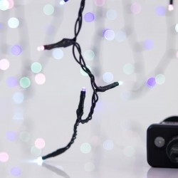 LINE, 100 LED 3mm, 31V ADAPTOR WITH 8 MULTIFUNCTIONS, GREEN WIRE, OPAL MULTICOLORED LED PER 5cm, LEAD WIRE 3m, IP44 600-11507 LINE, 100 LED 3mm, 31V ADAPTOR WITH 8 MULTIFUNCTIONS, GREEN WIRE, OPAL MULTICOLORED LED PER 5cm, LEAD WIRE 3m, IP44 600-11507