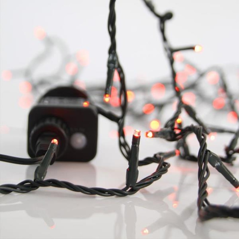LINE, 240 LED 3mm, 31V ADAPTOR WITH 8 MULTIFUNCTIONS, GREEN WIRE, RED LED PER 5cm, LEAD WIRE 3m, IP44 600-11533