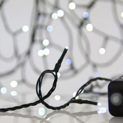 LINE, 300 LED 3mm, 31V ADAPTOR WITH 8 MULTIFUNCTIONS, GREEN WIRE, WHITE LED PER 5cm, LEAD WIRE 3m, IP44 600-11540