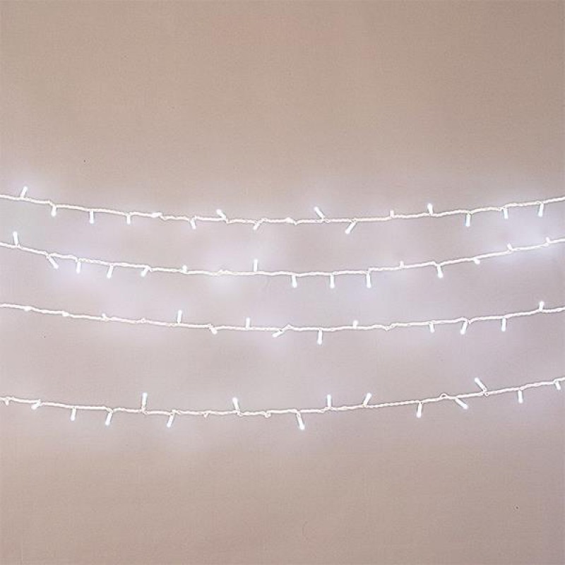 LINE, 400 SYNCHRONOUS LED 5mm, CONNECTOR UNTIL 7, WHITE RUBBER WIRE, SMART RGBW LED PER 10cm, IP65 (NO PLUG, NO CONTROLLER) 600-11925