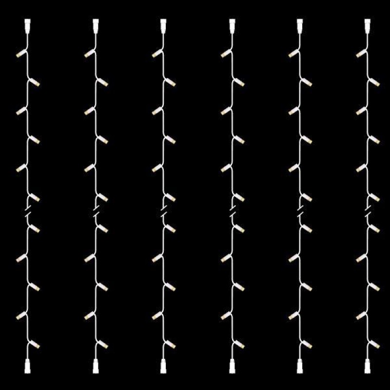 LINE, DIY, 20 LED, WHITE RUBBER WIRE, WITH EXTENSION, 2 CONNECTORS, WARM WHITE LED, SET 6 PCS, PER 10cm, ΙΡ65 600-11956