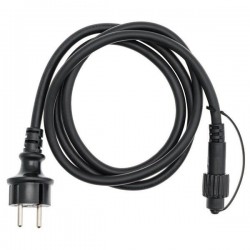 GREEN RUBBER WIRE WITH PLUG, 150cm, SET 5PCS, IP65 600-11985