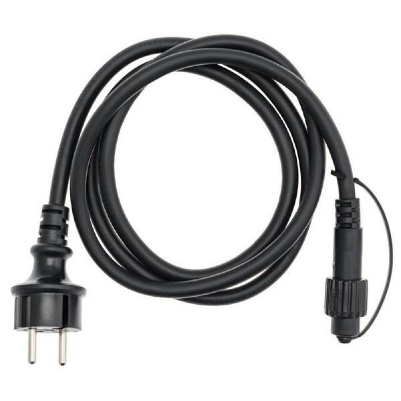 GREEN RUBBER WIRE WITH PLUG, 150cm, SET 5PCS, IP65 600-11985
