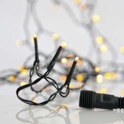 LINE, 300 LED 3mm, 31V ADAPTOR, 4 CONNECTORS UNTIL 3, GREEN PVC WIRE, WARM WHITE LED, PER 5cm, LEAD WIRE 3m, IP44 600-15401