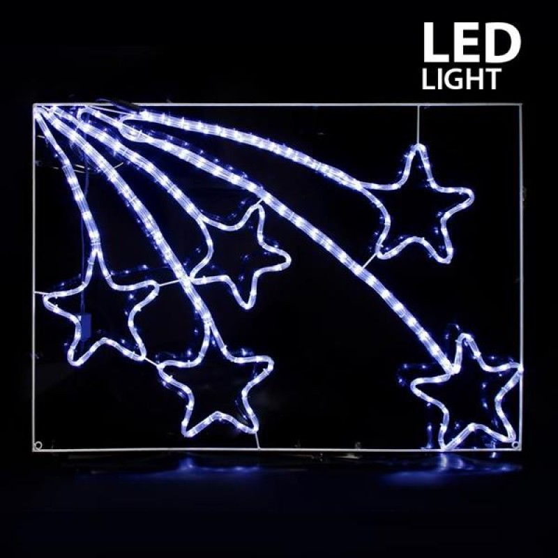 METEORITES, 10m LED ROPE LIGHT, 2-WAY, WHITE, 110x75cm, IP44 600-20083