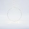 SILVER RING LIGHTED 30cm, 30 MINI LED ON RING AND 15 MINI LED LEAD WIRE, ADAPTOR STEADY, SILVER COPPER WIRE, WARM WHITE LED, LEAD WIRE 3m, IP44 600-22413