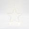 SILVER STAR LIGHTED 30cm, 30 MINI LED ON STAR AND 15 MINI LED LEAD WIRE, ADAPTOR STEADY, SILVER COPPER WIRE, WARM WHITE LED, LEAD WIRE 3m, IP44 600-22416