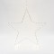 SILVER STAR LIGHTED 50cm, 50 MINI LED ON STAR AND 15 MINI LED LEAD WIRE, ADAPTOR STEADY, SILVER COPPER WIRE, WARM WHITE LED, LEAD WIRE 3m, IP44 600-22418