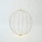 SILVER METAL BALL LIGHTED 60cm, 480 MINI LED, ADAPTOR STEADY, SILVER COPPER WIRE, WARM WHITE LED, LEAD WIRE 3m, IP44 600-22422