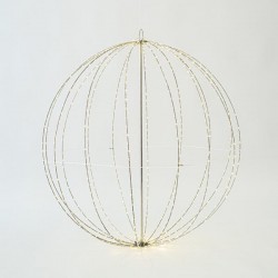 SILVER METAL BALL LIGHTED 80cm, 640 MINI LED, ADAPTOR STEADY, SILVER COPPER WIRE, WARM WHITE LED, LEAD WIRE 3m, IP44 600-22423 SILVER METAL BALL LIGHTED 80cm, 640 MINI LED, ADAPTOR STEADY, SILVER COPPER WIRE, WARM WHITE LED, LEAD WIRE 3m, IP44 600-22423