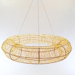 LIGHTED WREATH, 12480 WARM WHITE LED, WITH TRANSFORMER, COPPER WIRE, 90cm, IP44 600-22432 LIGHTED WREATH, 12480 WARM WHITE LED, WITH TRANSFORMER, COPPER WIRE, 90cm, IP44 600-22432
