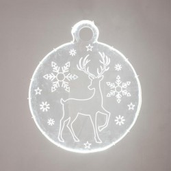 HANGING DECORATION PROFESSIONAL DESIGN WITH PLEXI GLASS, WITH DEER, WHITE LED TAPE, 48x2x63cm, IP65 600-22446 HANGING DECORATION PROFESSIONAL DESIGN WITH PLEXI GLASS, WITH DEER, WHITE LED TAPE, 48x2x63cm, IP65 600-22446