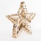 LIGHTED STAR GOLD 40cm, 40 LED, BATTERY 3XAA, TIMER, SILVER COPPER WIRE, WARM WHITE LED, LEAD WIRE 30cm, IP20 600-22495