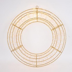 LIGHTED WREATH 58cm, 1200 LED, 31V ADAPTOR, TIMER, BRONZE METAL FRAME, BRONZE COPPER WIRE, WARM WHITE LED, LEAD WIRE 5m, IP44 600-22534 LIGHTED WREATH 58cm, 1200 LED, 31V ADAPTOR, TIMER, BRONZE METAL FRAME, BRONZE COPPER WIRE, WARM WHITE LED, LEAD WIRE 5m, IP44 600-22534