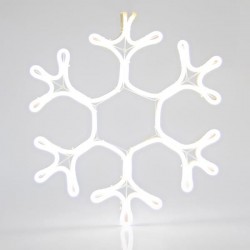 СНЕЖИНКА С НЕОНОВА LED ЛЕНТА 3M, БЯЛА СНЕЖИНКА С НЕОНОВА LED ЛЕНТА 3M, БЯЛА