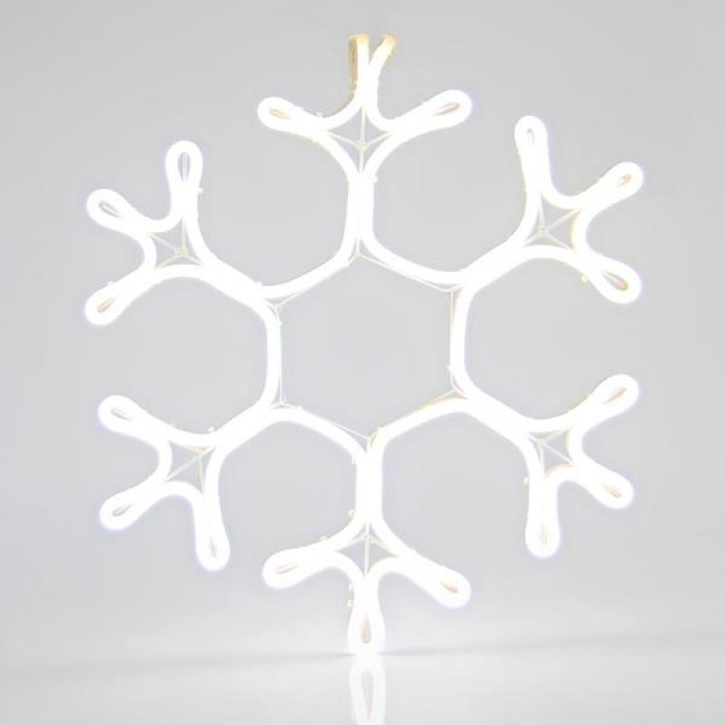 СНЕЖИНКА С НЕОНОВА LED ЛЕНТА 3M, БЯЛА СНЕЖИНКА С НЕОНОВА LED ЛЕНТА 3M, БЯЛА