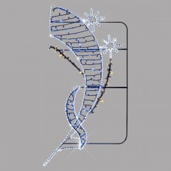POLE DECORATION PROFESSIONAL DESIGN ALUMINUM WITH LITTLE STARS, WHITE LED ROPE LIGHT, WITH WARM WHITE AND BLUE LED,90χ200 IP65 600-23045 POLE DECORATION PROFESSIONAL DESIGN ALUMINUM WITH LITTLE STARS, WHITE LED ROPE LIGHT, WITH WARM WHITE AND BLUE LED,90χ200 IP65 600-23045