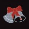PROFESSIONAL DESIGN, BELLS WITH BOW, RED AND WHITE LED ROPE LIGHT, IP65 600-23364