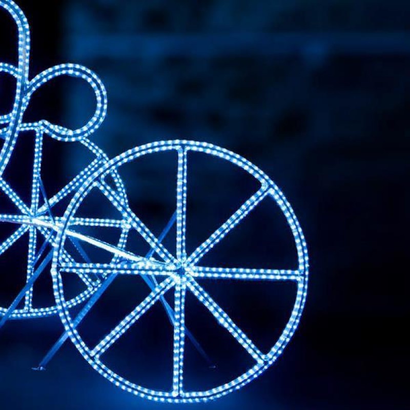 PROFESSIONAL DESIGN 3D, CARRIAGE, WHITE LED ROPE LIGHT, WARM WHITE LED, IP65 600-23369