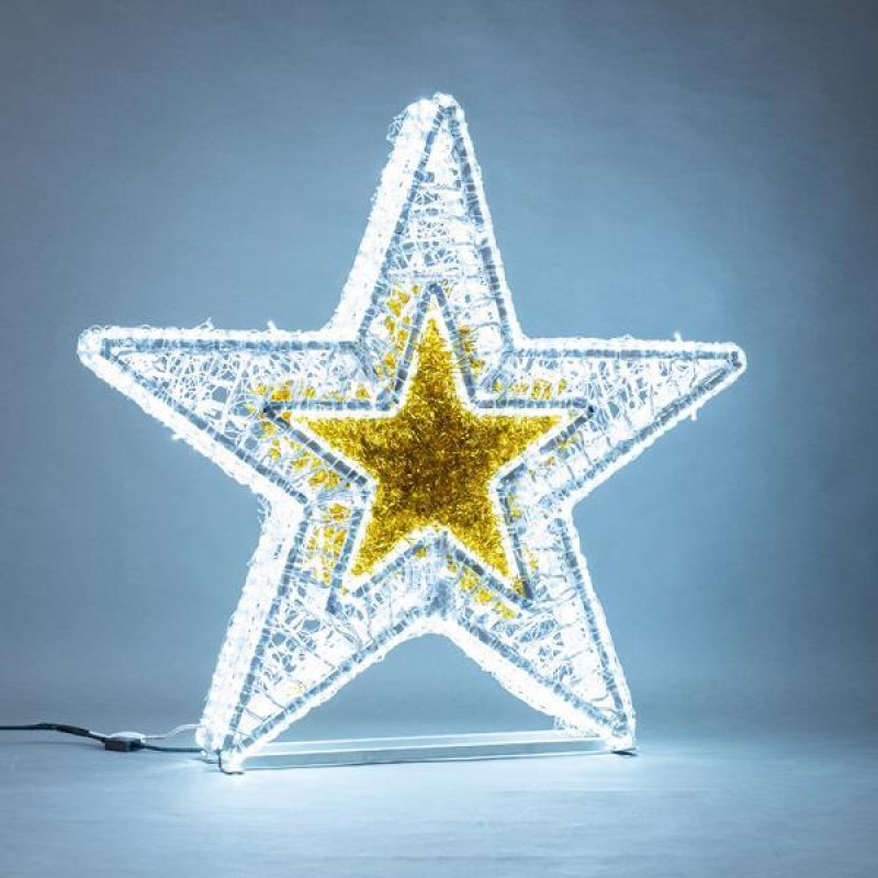 PROFESSIONAL DESIGN, STAR 3D, WHITE LED ROPE LIGHT, WHITE LED, 118x115x16cm, IP65 600-23394