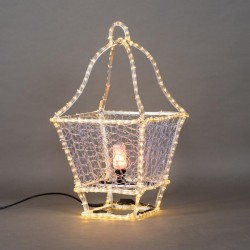 PROFESSIONAL DESIGN, FLOOR LANTERN 3D, LED ROPE LIGHT, WARM WHITE, 77x40x40cm, IP65 600-23396 PROFESSIONAL DESIGN, FLOOR LANTERN 3D, LED ROPE LIGHT, WARM WHITE, 77x40x40cm, IP65 600-23396