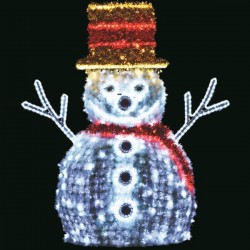 PROFESSIONAL DESIGN, SNOWMAN 3D, WHITE AND YELLOW LED ROPE LIGHT, WHITE LED, 155x130x80cm, IP65 600-23402 PROFESSIONAL DESIGN, SNOWMAN 3D, WHITE AND YELLOW LED ROPE LIGHT, WHITE LED, 155x130x80cm, IP65 600-23402