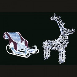 PROFESSIONAL DESIGN, SLEIGH 3D, WHITE LED ROPE LIGHT, 80x135x50cm, IP65 600-23403 PROFESSIONAL DESIGN, SLEIGH 3D, WHITE LED ROPE LIGHT, 80x135x50cm, IP65 600-23403