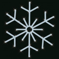 PROFESSIONAL POLE DESIGN, SNOWFLAKE, WHITE LED ROPE LIGHTS, 60x60cm, IP65 600-23413 PROFESSIONAL POLE DESIGN, SNOWFLAKE, WHITE LED ROPE LIGHTS, 60x60cm, IP65 600-23413