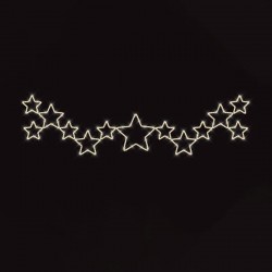 PROFESSIONAL DESIGN, ALUMINUM GARLAND WITH STARS, WARM WHITE LED ROPE LIGHT, 100x450cm, IP65 600-23428 PROFESSIONAL DESIGN, ALUMINUM GARLAND WITH STARS, WARM WHITE LED ROPE LIGHT, 100x450cm, IP65 600-23428
