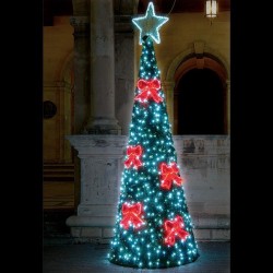 PROFESSIONAL DESIGN,CHRISTMAS TREE 3D, WHITE AND RED LED ROPE LIGHT, WHITE LED, 700x260cm, IP65 600-23434 PROFESSIONAL DESIGN,CHRISTMAS TREE 3D, WHITE AND RED LED ROPE LIGHT, WHITE LED, 700x260cm, IP65 600-23434