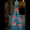 PROFESSIONAL DESIGN,CHRISTMAS TREE 3D, WHITE AND RED LED ROPE LIGHT, WHITE LED, 700x260cm, IP65 600-23434