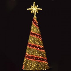 PROFESSIONAL DESIGN,CHRISTMAS TREE 3D, WARM WHITE AND RED LED ROPE LIGHT, WARM WHITE LED, 500x200cm, IP65 600-23437 PROFESSIONAL DESIGN,CHRISTMAS TREE 3D, WARM WHITE AND RED LED ROPE LIGHT, WARM WHITE LED, 500x200cm, IP65 600-23437