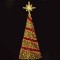 PROFESSIONAL DESIGN,CHRISTMAS TREE 3D, WARM WHITE AND RED LED ROPE LIGHT, WARM WHITE LED, 500x200cm, IP65 600-23437