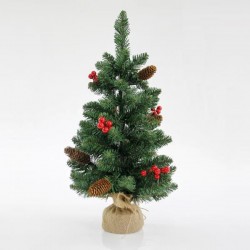GREEN TREE WITH ORNAMENTS 60cm 600-30007