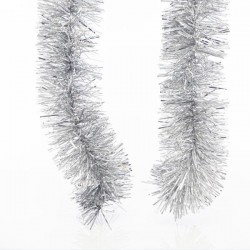 TINSEL GARLAND 2m x 8cm SILVER COLOUR 600-30332