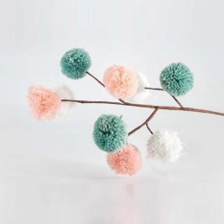 DECO BRUNCH WITH GREEN, WHITE AND ROSE PON - PON, 28x5x57cm 600-30483