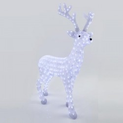 ACRYLIC DEER, 430 WHITE LED, WITH TRANSFORMER, 90x30x135cm, IP44 600-40081 ACRYLIC DEER, 430 WHITE LED, WITH TRANSFORMER, 90x30x135cm, IP44 600-40081