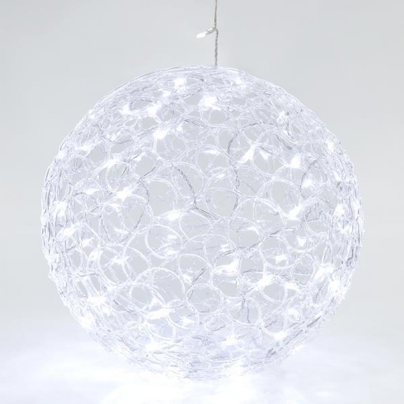 АКРИЛНА ТОПКА С 100 БЕЛИ LED СВЕТЛИНИ АКРИЛНА ТОПКА С 100 БЕЛИ LED СВЕТЛИНИ
