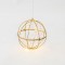 LIGHTED METAL BALL, 60 WARM WHITE LED, WITH ADAPTOR, COPPER WIRE, 500cm LEADWIRE, 20cm, IP44 600-40093