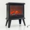 PLASTIC BLACK FIREPLACE WITH FLAME EFFECT, BATTERY OPERATED, 31x15,5x36cm 600-40278