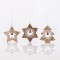 WOODEN ORNAMENTS, WITH BELL AND WHITE DETAILS, IN 3 DESIGNS, 8-9cm 600-40601