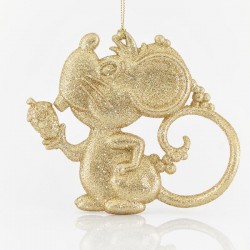 ACRYLIC MINI MOUSE WITH GOLD GLITTER, 12,7cm 600-40682