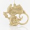 ACRYLIC MINI MOUSE WITH GOLD GLITTER, 12,7cm 600-40682
