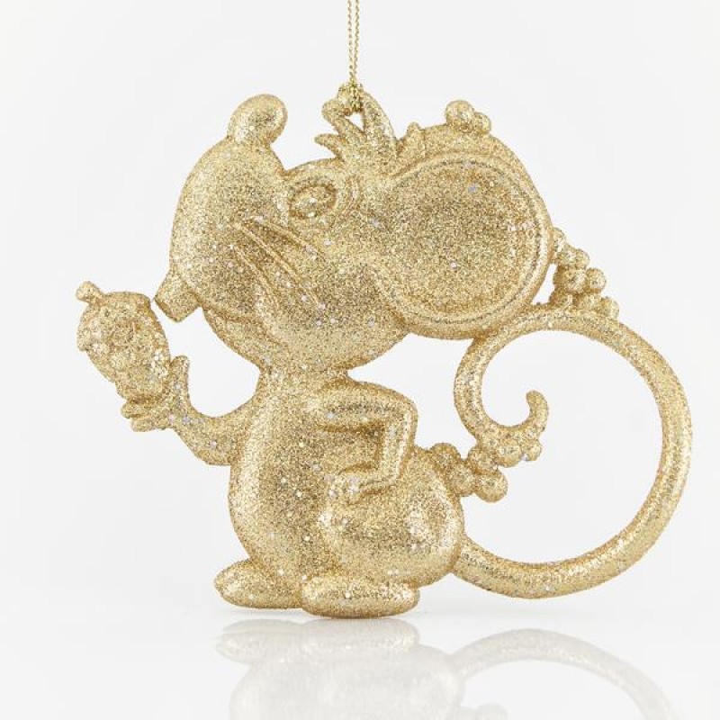 ACRYLIC MINI MOUSE WITH GOLD GLITTER, 12,7cm 600-40682