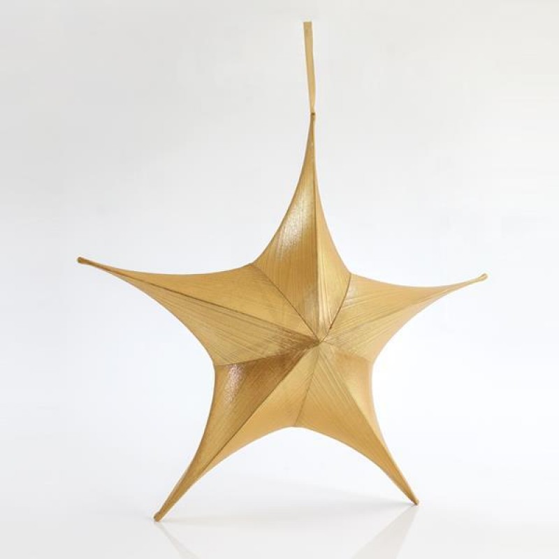 STAR,FABRIC METALLIC GOLD, 40cm 600-40818