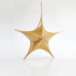 STAR,FABRIC METALLIC GOLD, 65cm 600-40819