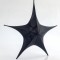 STAR,FABRIC METALLIC BLACK, 40cm 600-40828